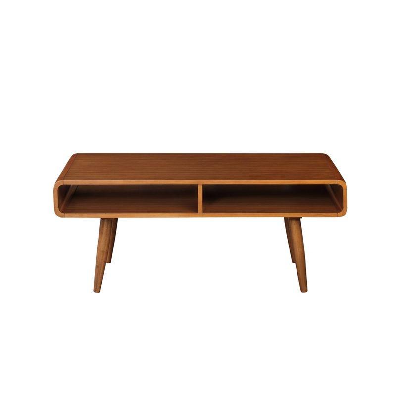 Boraam Halmstad Coffee Table Walnut: Elegant Rectangular Design, 2 Shelves, Sturdy Wood Frame