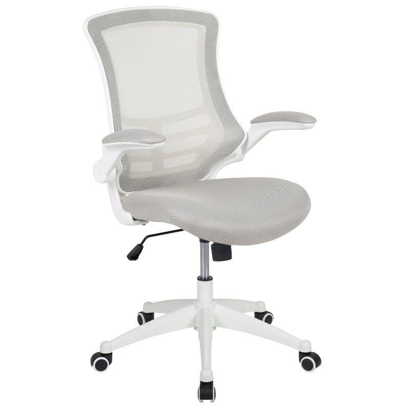 Jayetta Mid-Back Mesh Swivel Ergonomic Office Chair with Flip-Up Arms by Flash Furniture