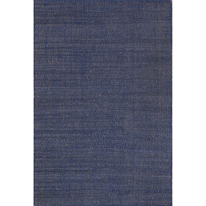 Elfriede Blue Handwoven Jute and Cotton 5' x 8' Area Rug