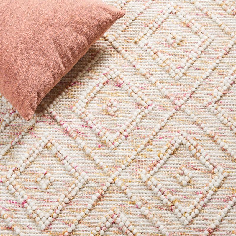 Natura NAT188 Hand Loomed Indoor Area Rug - Ivory/Red - 6'x9' - Safavieh