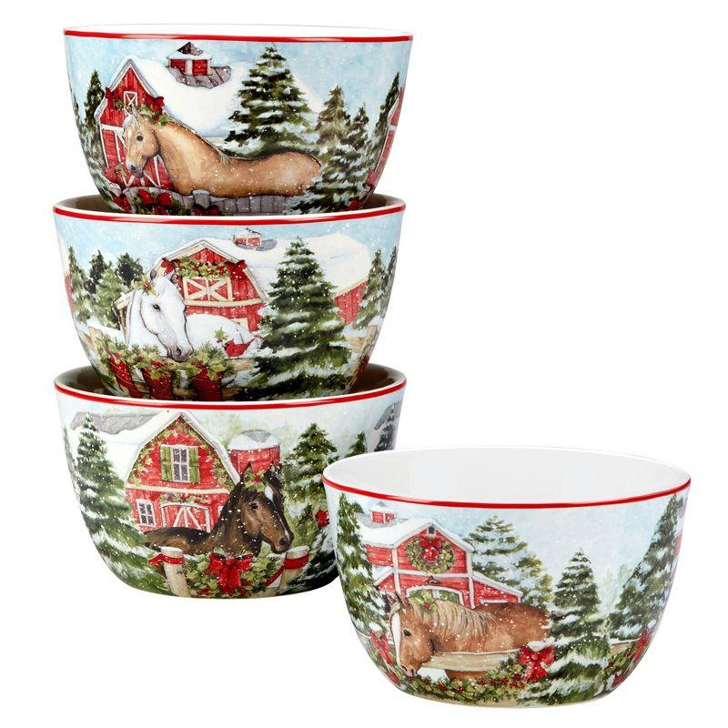 16pc Earthenware Homestead Christmas Dinnerware Set - Certified International