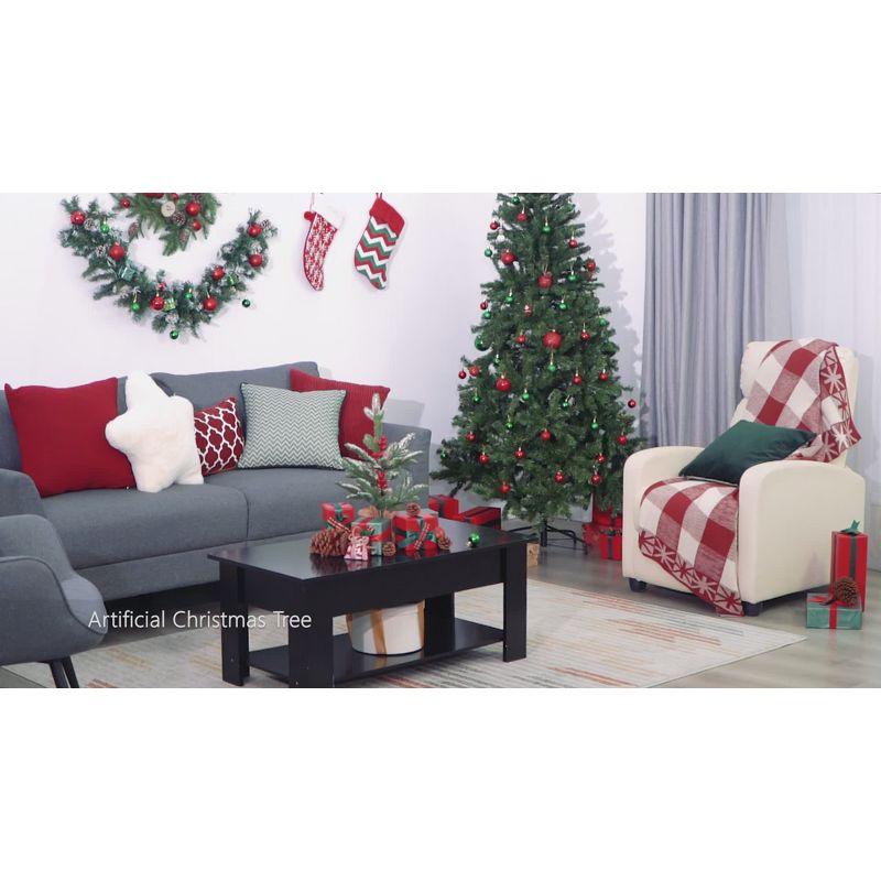 Yaheetech 4.5ft Hinged Spruce Artificial Christmas Tree Holiday Decoration with PVC Tips, Green