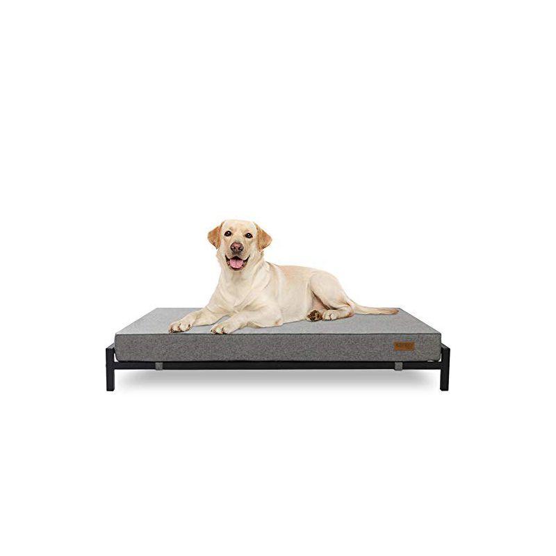 KOPEKS Elevated Foam Dog Bed - XL - Grey