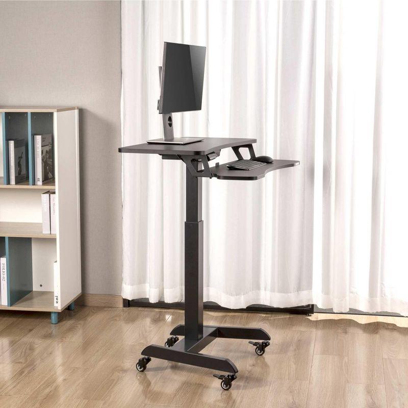 Cruizer Premier Black Electric Height Adjustable Mobile Podium Desk