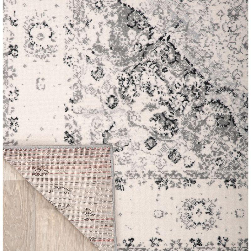 World Rug Gallery Vintage Oriental Distressed Medallion Blue 2' x 3' Area Rug