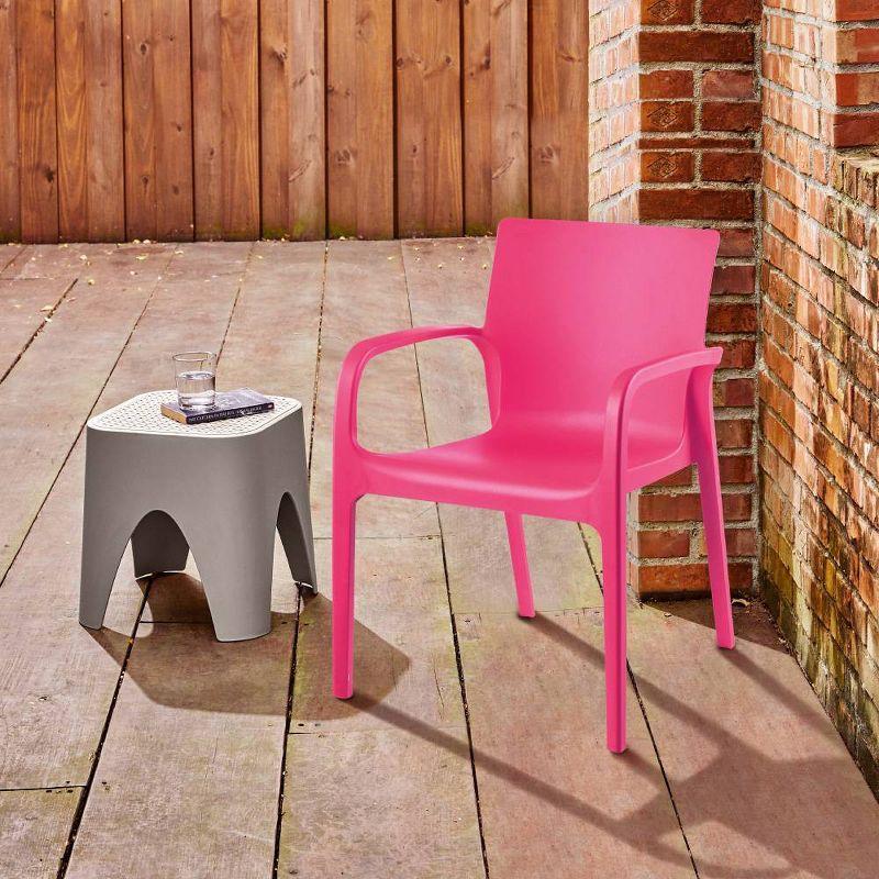 Alissa Resin Stacking Patio Dining Armchair