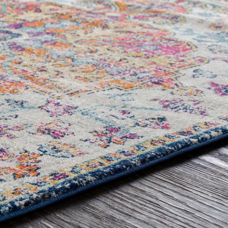 Livabliss 3'x5' Abby Traditional Rugs Aqua: Medium Pile, Stain & Fade-Resistant, Polypropylene, Indoor Use