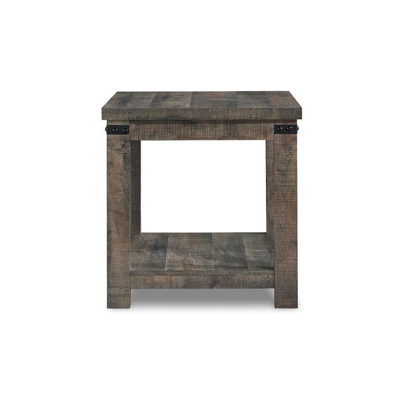 Signature Design by Ashley Casual Hollum End Table, Rustic Brown