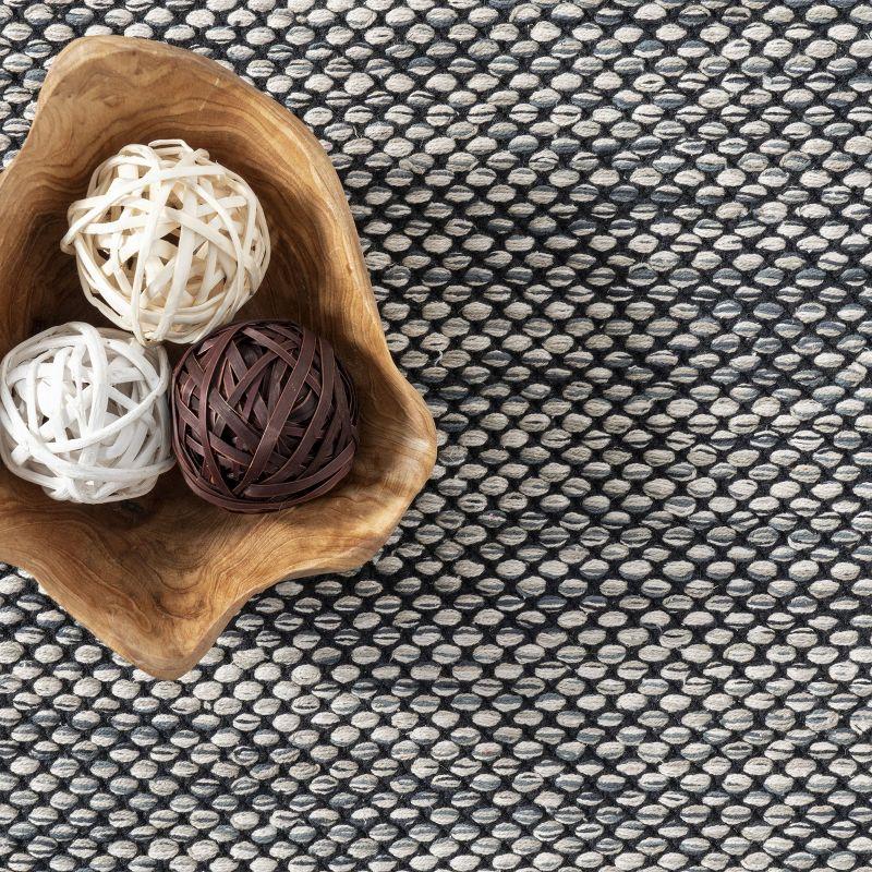 Nuloom Alessi Hand Woven Cotton Indoor Area Rug, 9' 6" x 13' 6", Gray