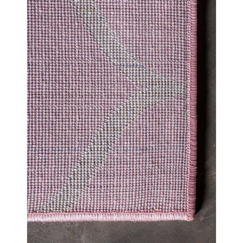 Unique Loom Trellis Frieze Rounded Area Rug