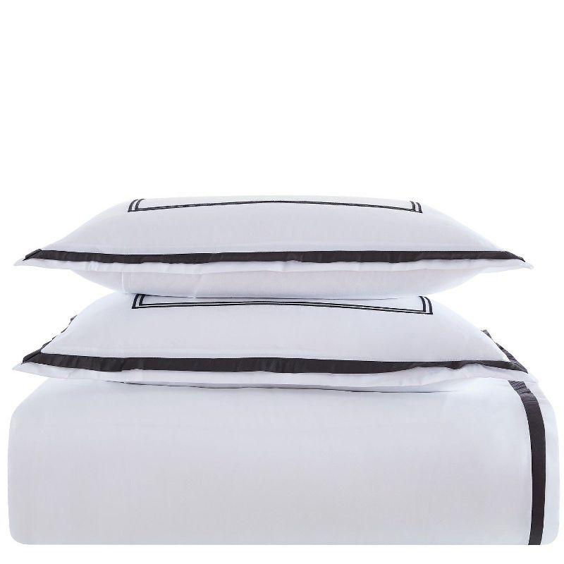 Hotel Gray Queen Microfiber Duvet Cover Set with Pillow Shams