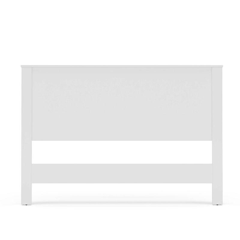 Polifurniture 4pc Queen Juliette Bedroom Set White: Engineered Wood, Melamine Finish, Slat System, 2 Nightstands