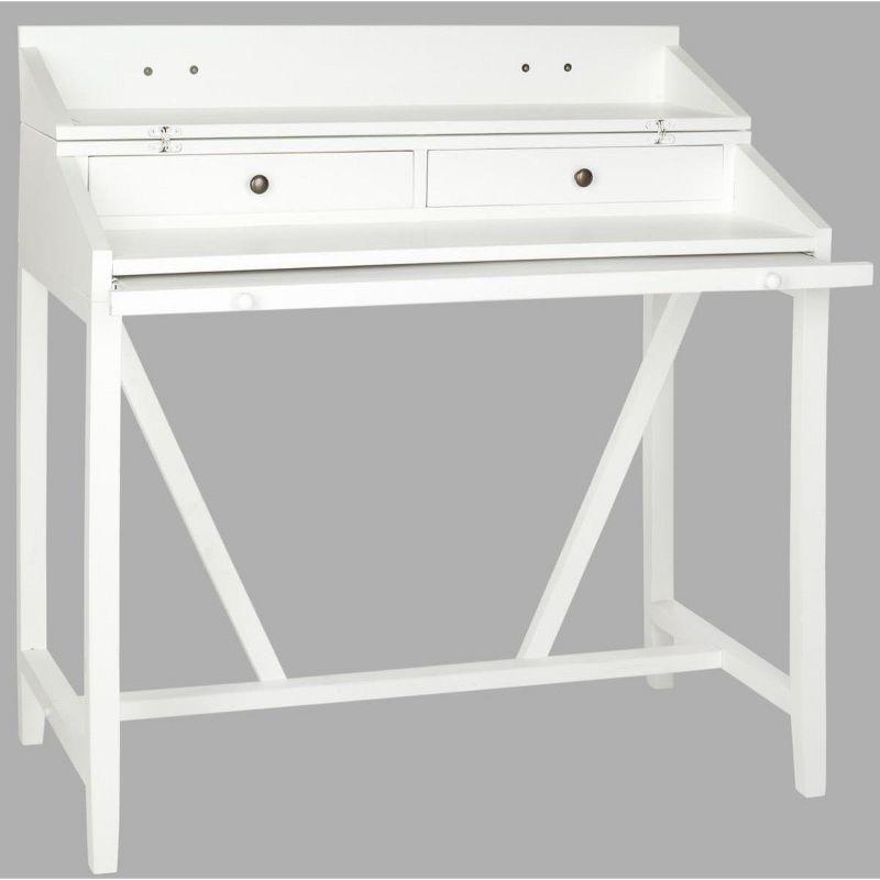 Wyatt Writing Desk With Pull Out - AMH6509 - White - Safavieh Couture