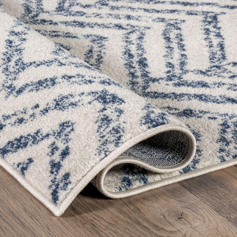 Nuloom Rosanne Chevron 7x9 Indoor Area Rug for Living Room Bedroom Dining Room Kitchen, Blue/Ivory