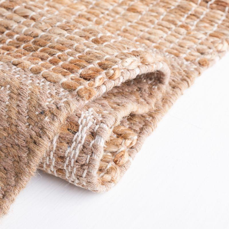 Natural Fiber NFB653 Flat Weave Indoor Accent Rug - Taupe/Natural - 3'x5' - Safavieh