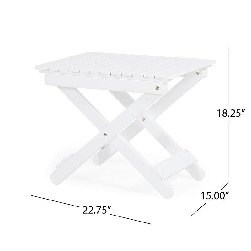 15"D x 22.75"W x 18.25"H Outdoor Folding Wooden Side Table