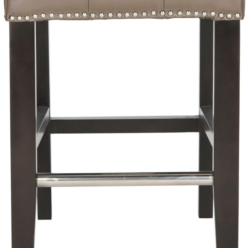 Thompson 23.9" Counter Stool with Silver Nail Heads - Clay - Safavieh