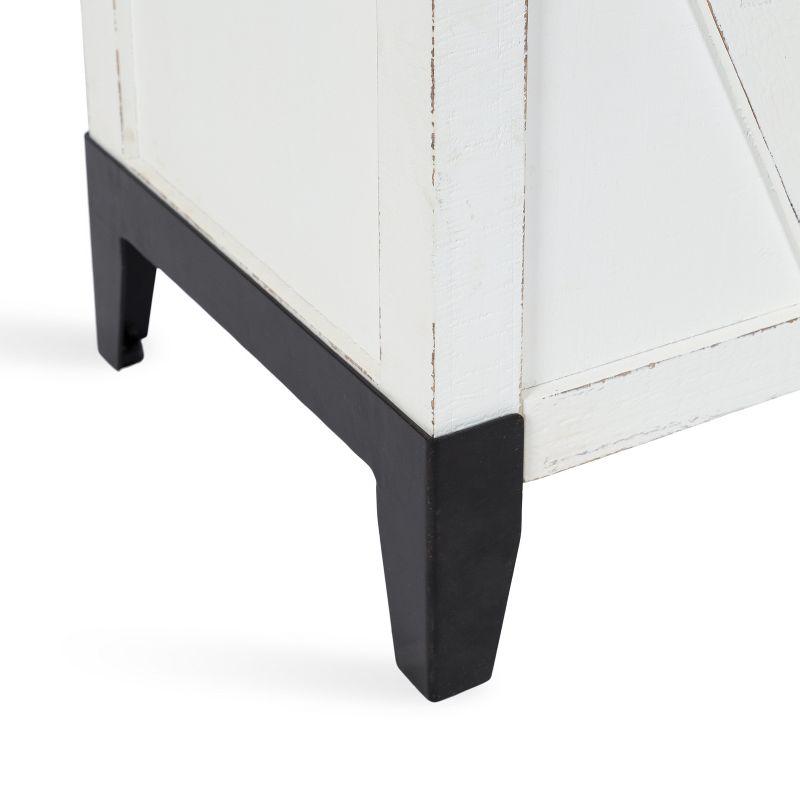 Kate and Laurel Cates Rectangle Wood Side Table, 21x27x15, White