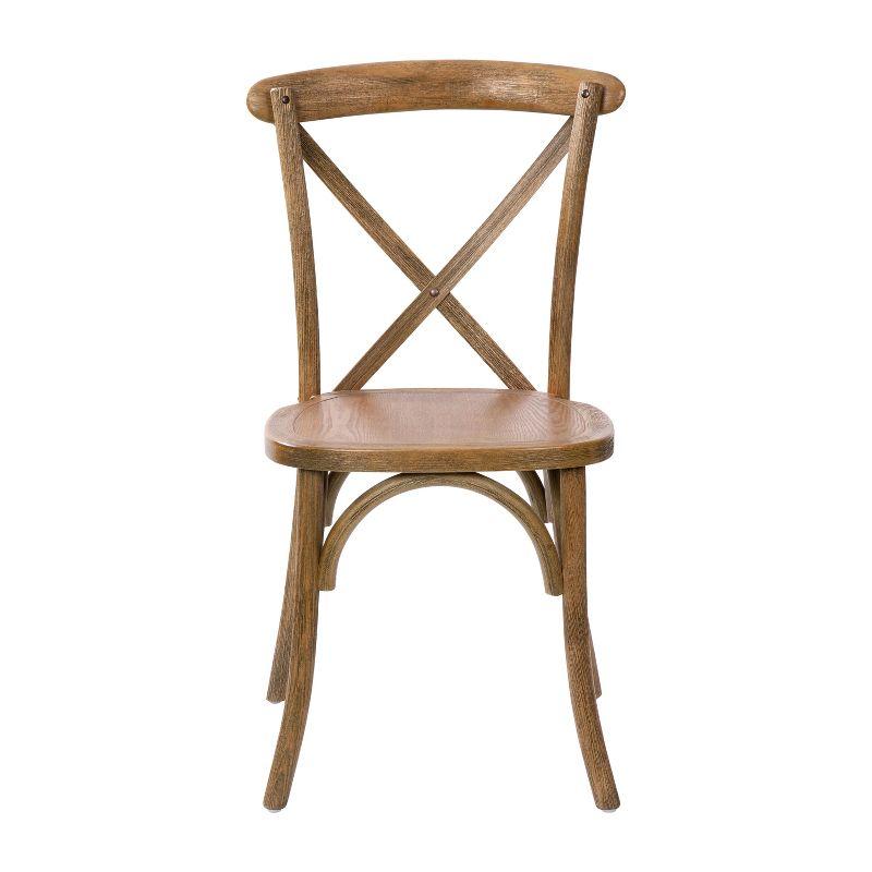 Flash Furniture Advantage Hand Scraped Dark Natural X-Back Chair