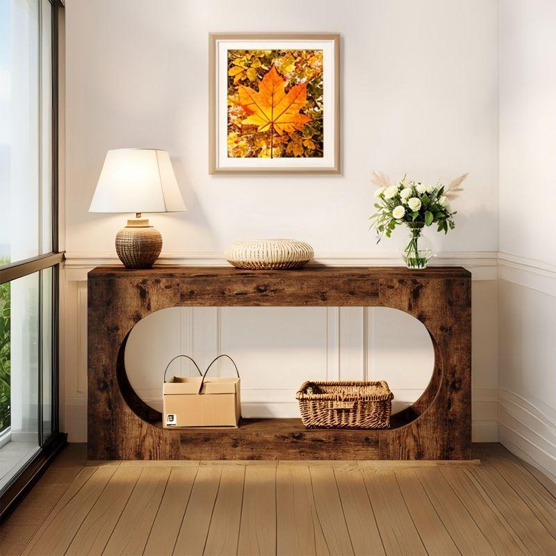 Millwood Pines 63-Inch Console Table,Narrow Sofa Table Behind Couch