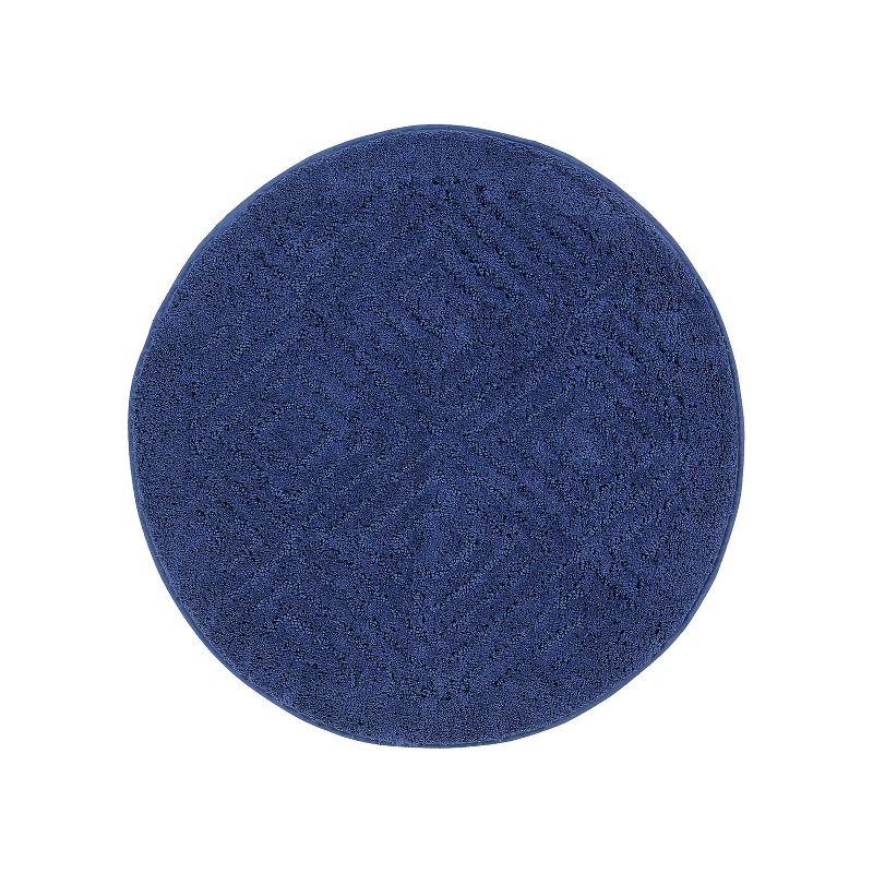 Better Trends Trier 100% Cotton Tufted Non-Skid Backing Bath Rug 30" x 30" Round - Blue