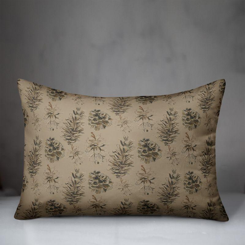 Creative Products Pine Cones on Brown 20 x 14 Spun Poly Pillow