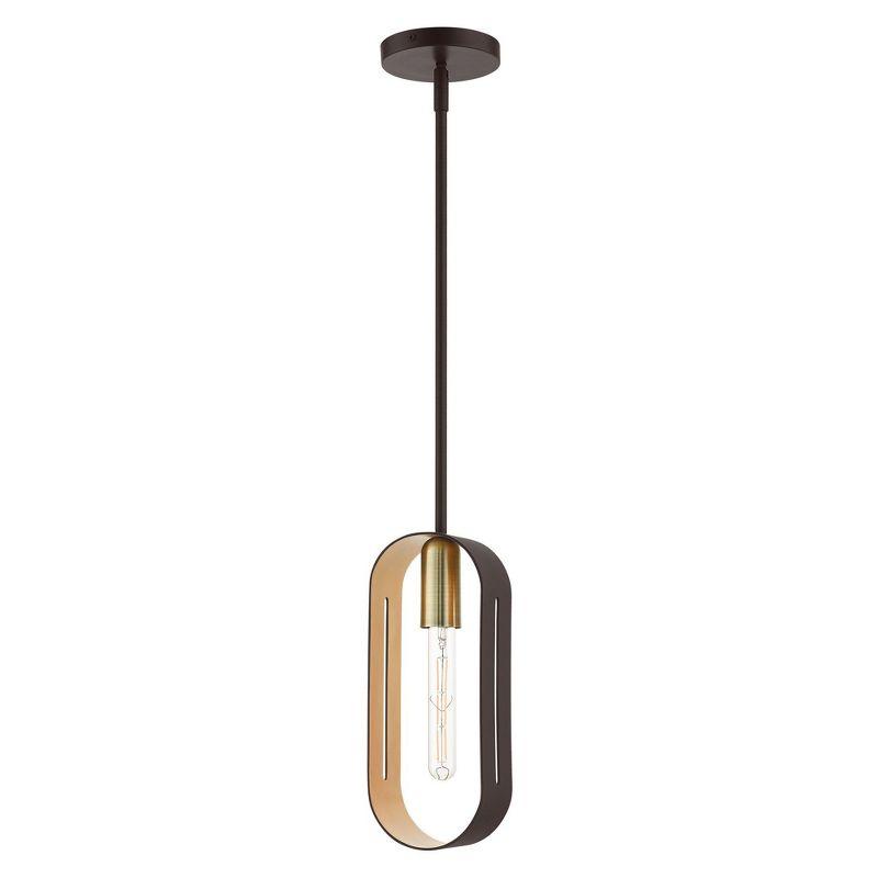 Livex Lighting Rave 1 - Light Pendant in  Bronze/Antique Brass