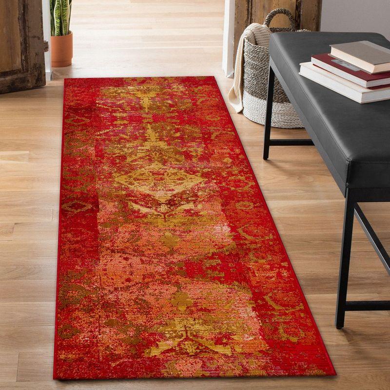 Liora Manne Marina Kermin Indoor/Outdoor Rug Saffron 1'11" x 7'6"