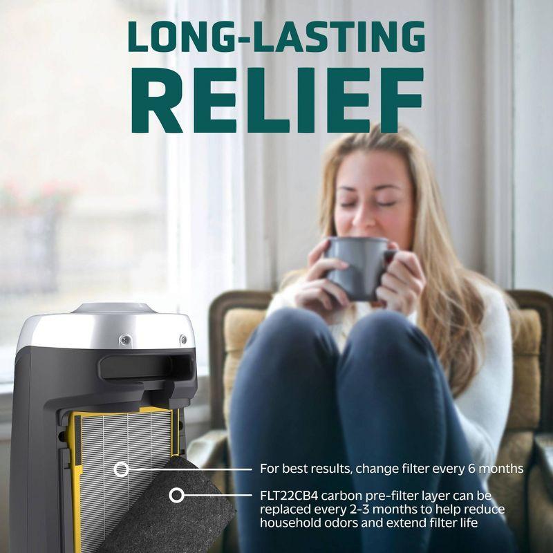 GermGuardian FLT4825 HEPA GENUINE Replacement Filter B Air Purifiers for AC4300/AC4800/AC4900/CDAP4500/AP2200 Series Gray: True HEPA, Carbon Filter