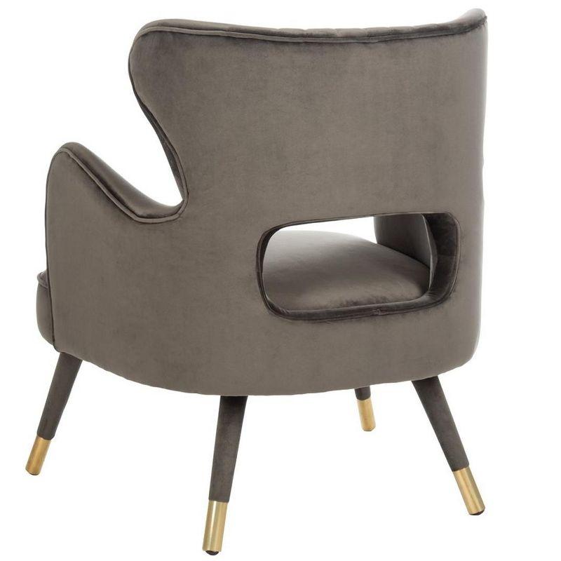 Blair Wingback Accent Chair - ACH4504 - Shale/Gold - Safavieh