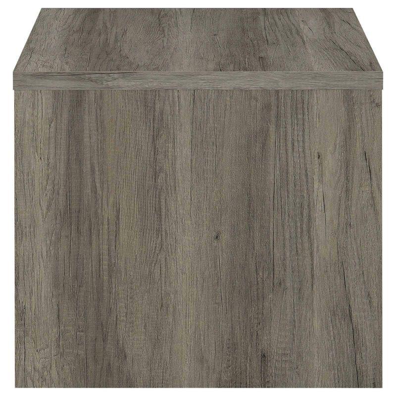 Coaster Felix Farmhouse Square Wood End Table with Drawer Gray Driftwood