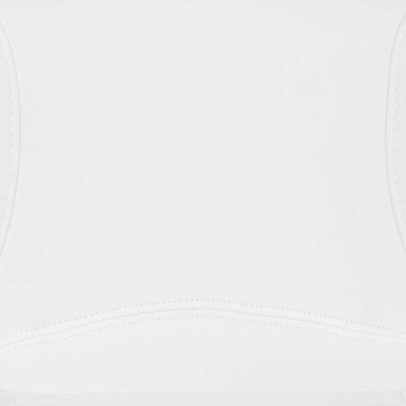 Flash Furniture Contemporary White Vinyl Adjustable Height Barstool with Curved Back and Chrome Base