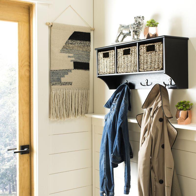 Finley Hanging 3 Basket Wall Rack - Black - Safavieh
