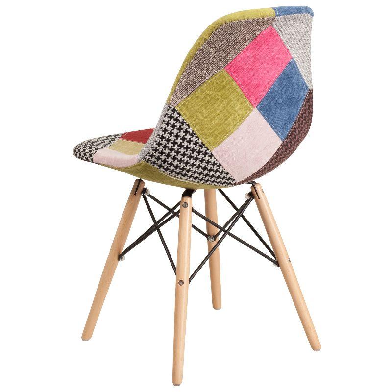 Flash Furniture Elon Series Fabric Chair with Wooden Legs