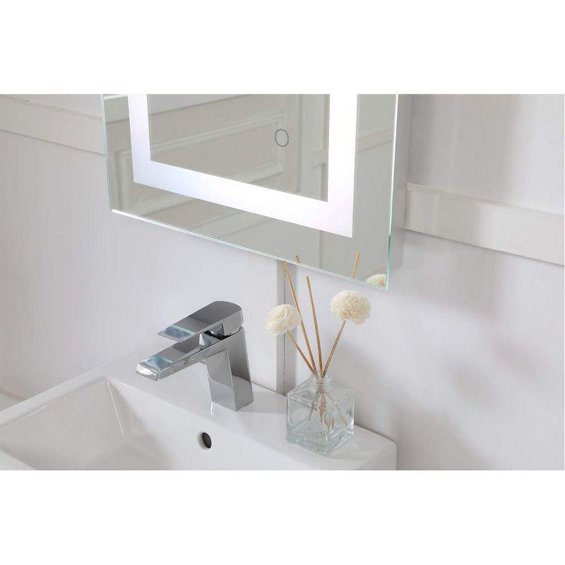 Elegant Lighting Helios 18in x 36in Hardwired LED mirror with touch sensor and color changing temperature 3000K/4200K/6400K