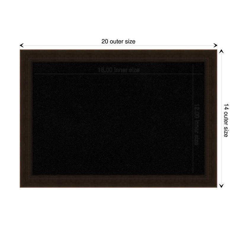 Amanti Art Black Cork Board Wood Framed Espresso Brown Bulletin Board 20 in. x 14 in.