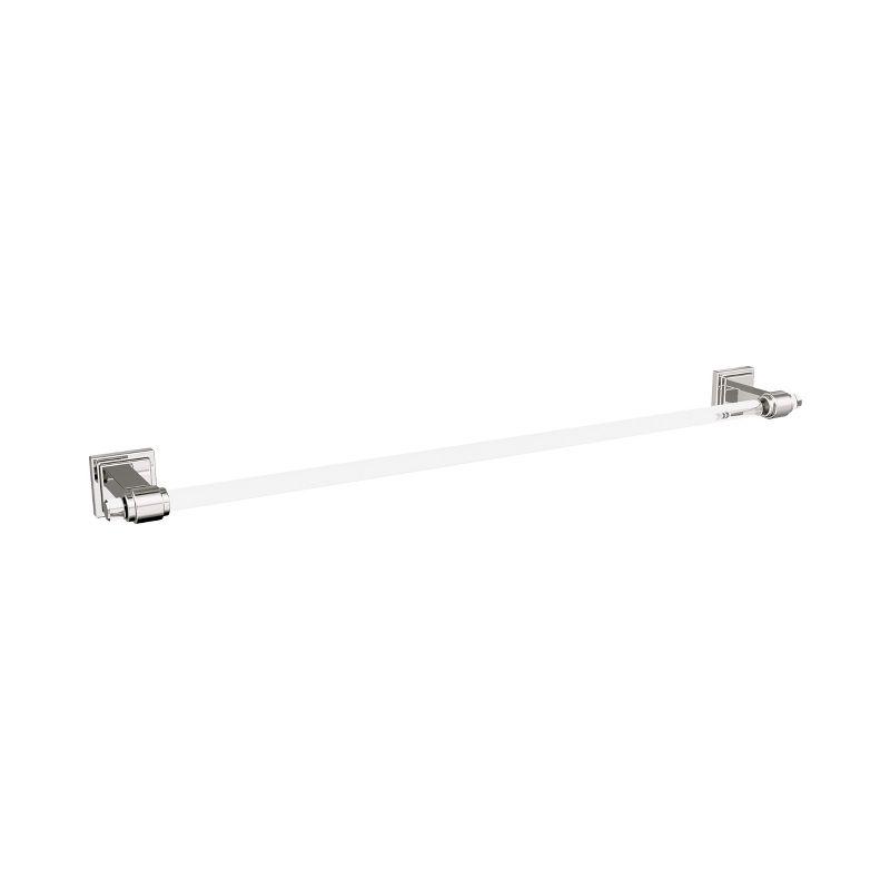 Glacio Clear and Polished Nickel 24" Wall Mounted Towel Bar