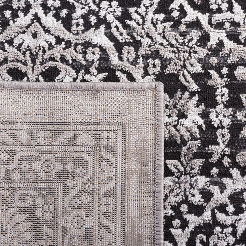 Amelia ALA239 Power Loomed Area Rug - Charcoal/Ivory - 6'7"x6'7" - Safavieh.