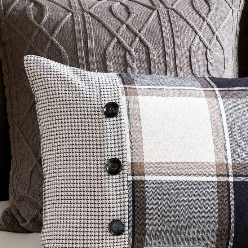 Brown/Black/Gray 100% Cotton Modern & Contemporary Comforter Set