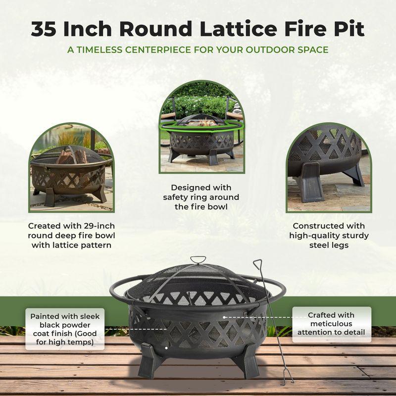 Four Seasons Courtyard Wood Burning Outdoor Fire Pit Backyard Patio Fireplace