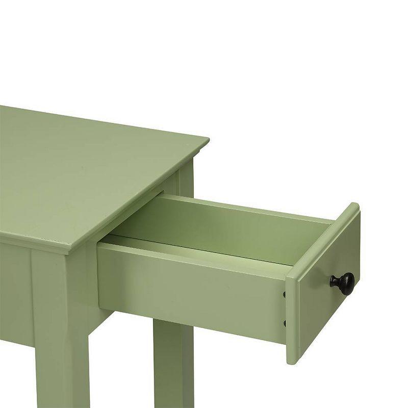 Acme Furniture 13" Bertie Accent Table Light Green Finish: Wood Composite, Beveled Edges, Drawer Storage, No Assembly Required