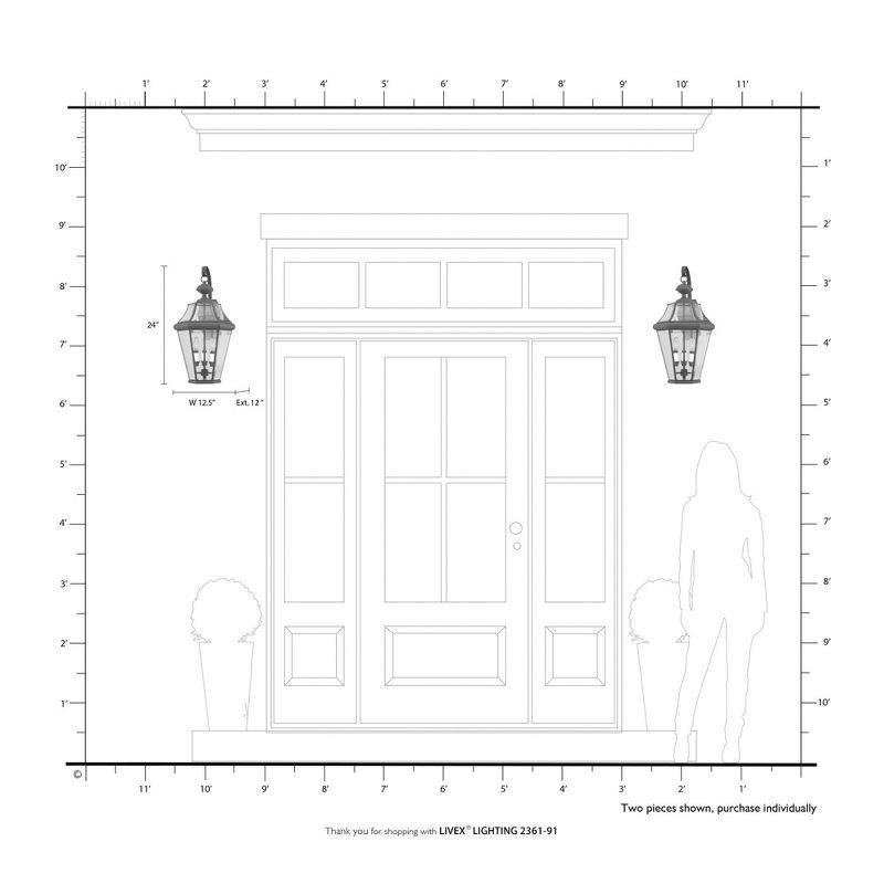 Livex Lighting Georgetown 3 - Light Wall Light in  Brushed Nickel