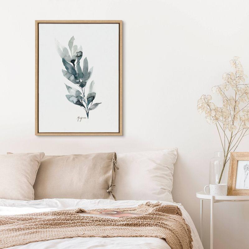18" x 24" Sylvie Wild Mariposa by Sara Berrenson Framed Wall Canvas Natural - Kate & Laurel All Things Decor