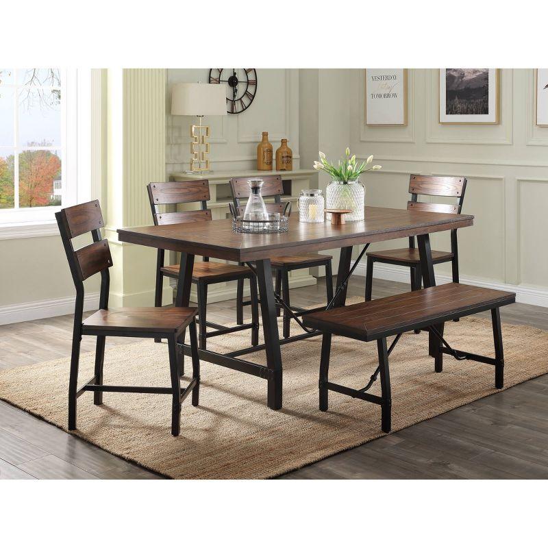 Industrial Black Oak 72" Mariatu Dining Table