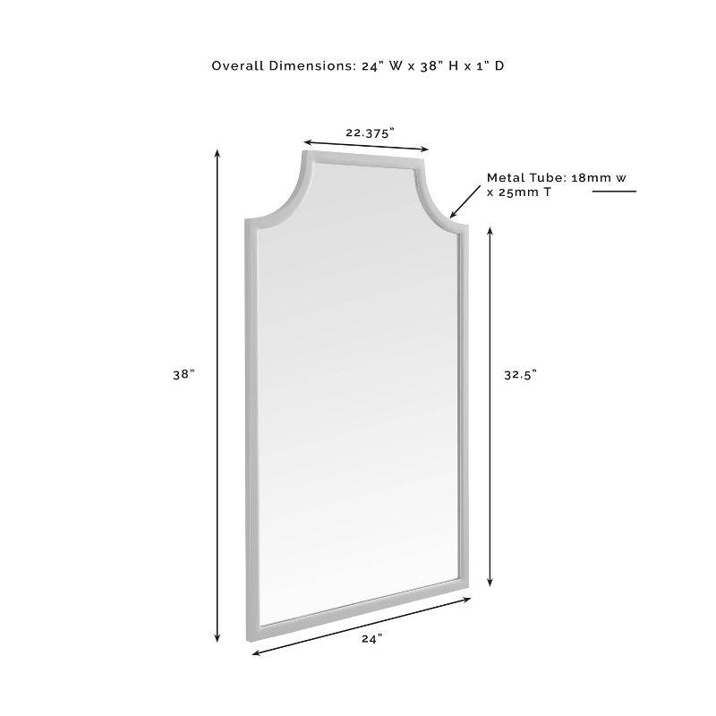 Crosley Aimee Wall Mirror Oil Rubbed Bronze: 38x24 Inch, Traditional Style, Steel Frame, No Assembly Required