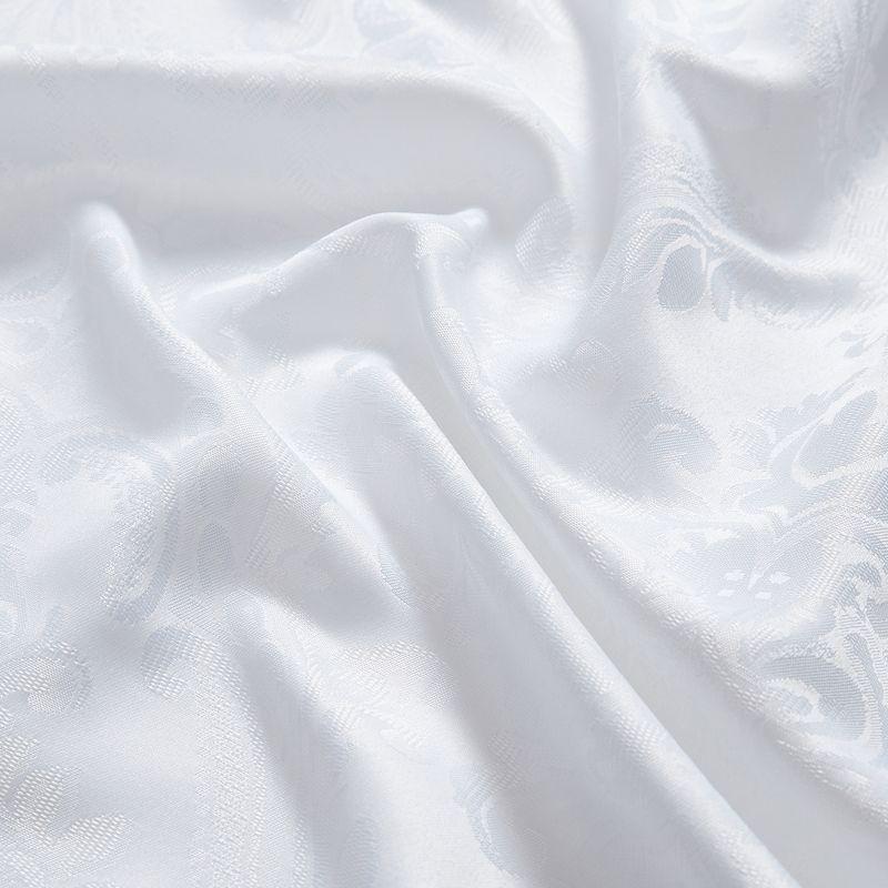 Caiden Elegance Damask Water & Stain Resistant Tablecloth - 52" x 70" - White - Elrene Home Fashions