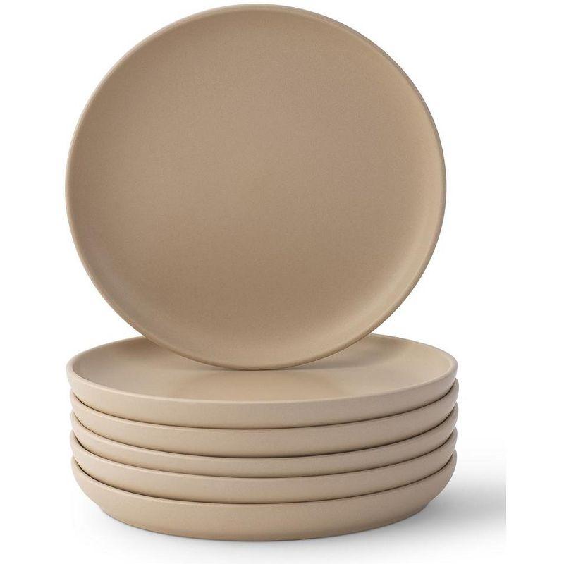 JoyJolt JoyJolt Mesa 6pc Stoneware 8" Salad plate set (Set of 6)