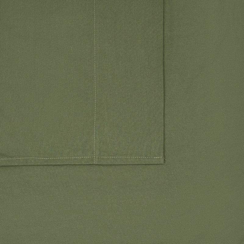 Brooklyn Loom Full 4pc Essential Cotton Sheet Set Green