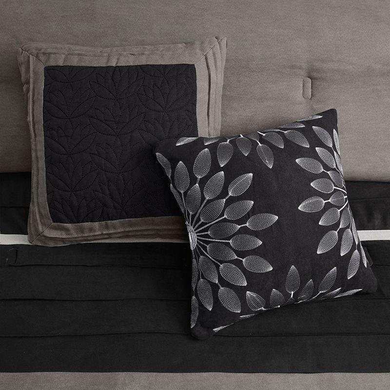 Madison Park Palmer 7 PC Pieced Faux Suede Comforter Set