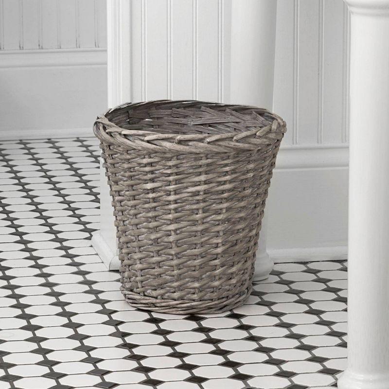 Household Essentials Willow Wicker Open Waste Basket